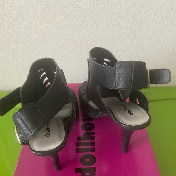 Preloved open toe black booty - Picture 4 of 7